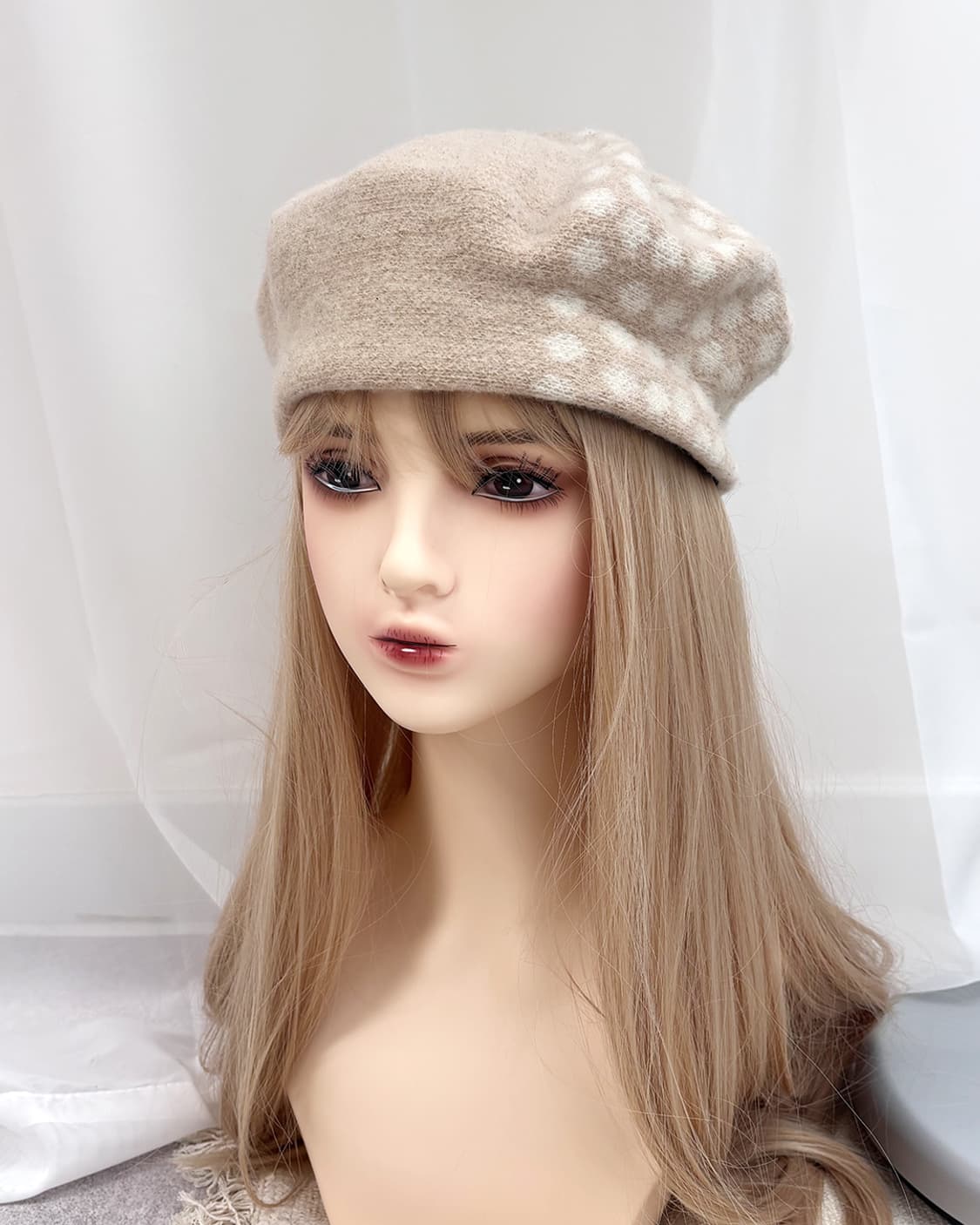 uru unbalance pattern beret 상품이미지1