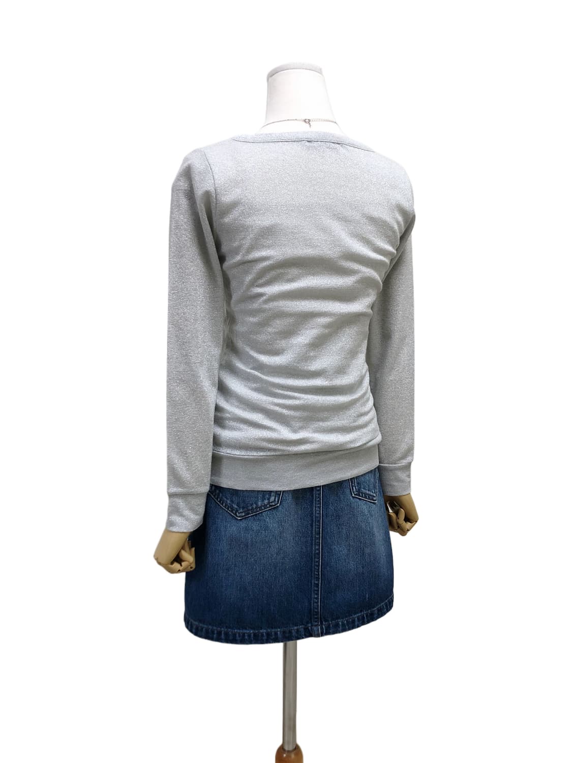 연그레이 글리터 셔링 가디건 상품이미지7