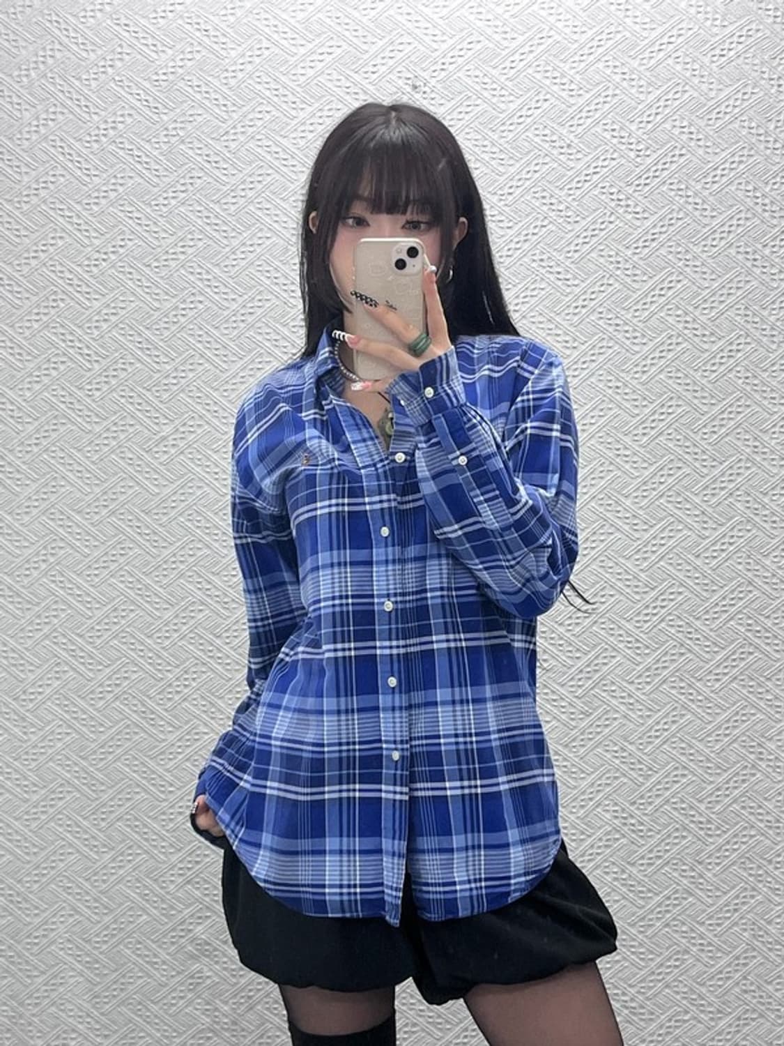 폴로 랄프로렌 빈티지 올드스쿨 레트로 체크 셔츠 M C10589 상품이미지1