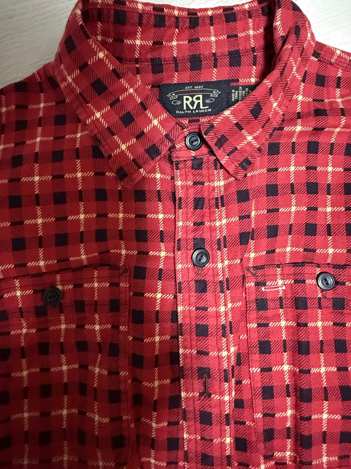 RRL 더블알엘 플래드 프린트 샤모아 워크셔츠 XL 상품이미지4
