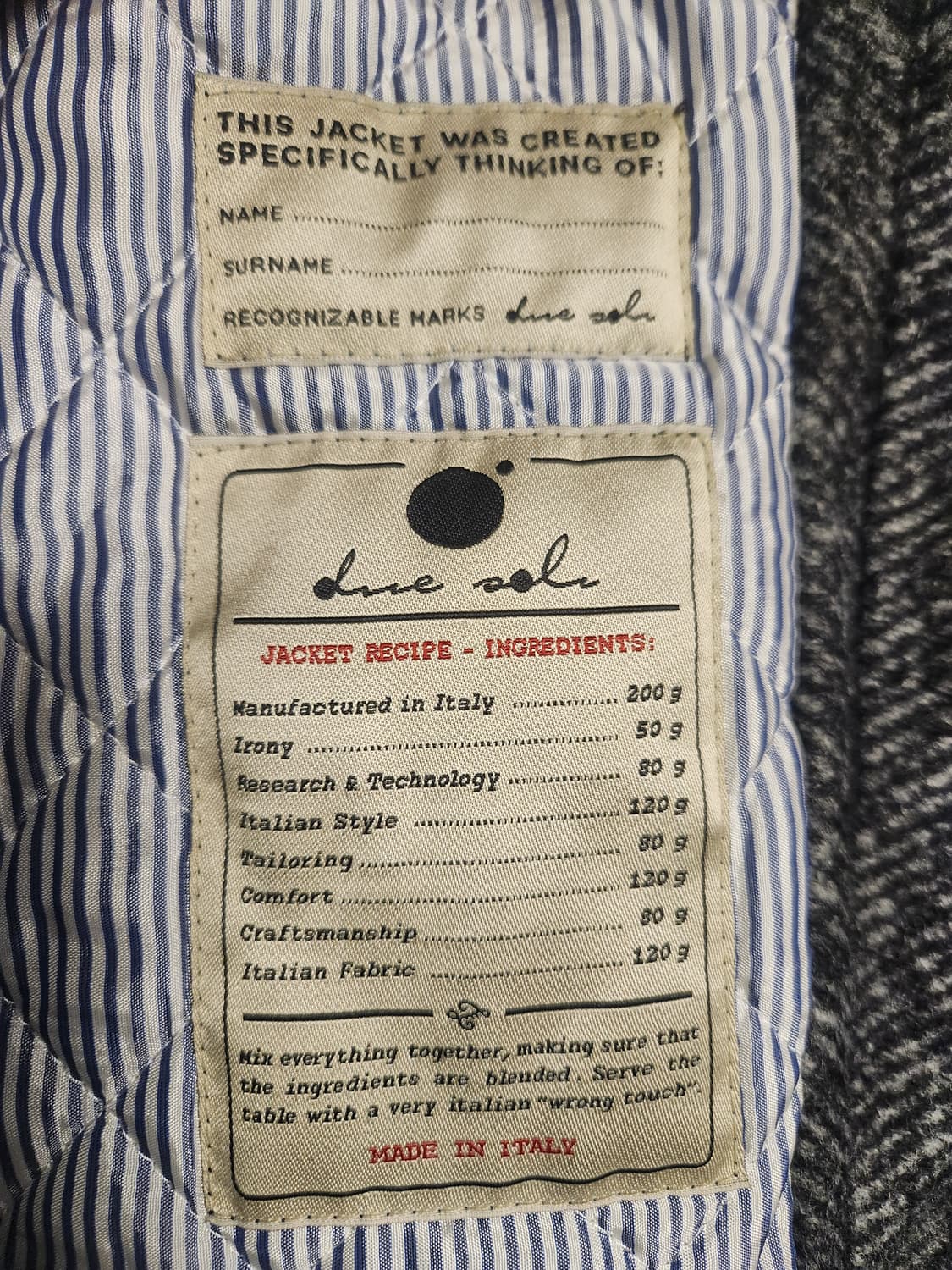 Due soli 헤링본 자켓 100 상품이미지4