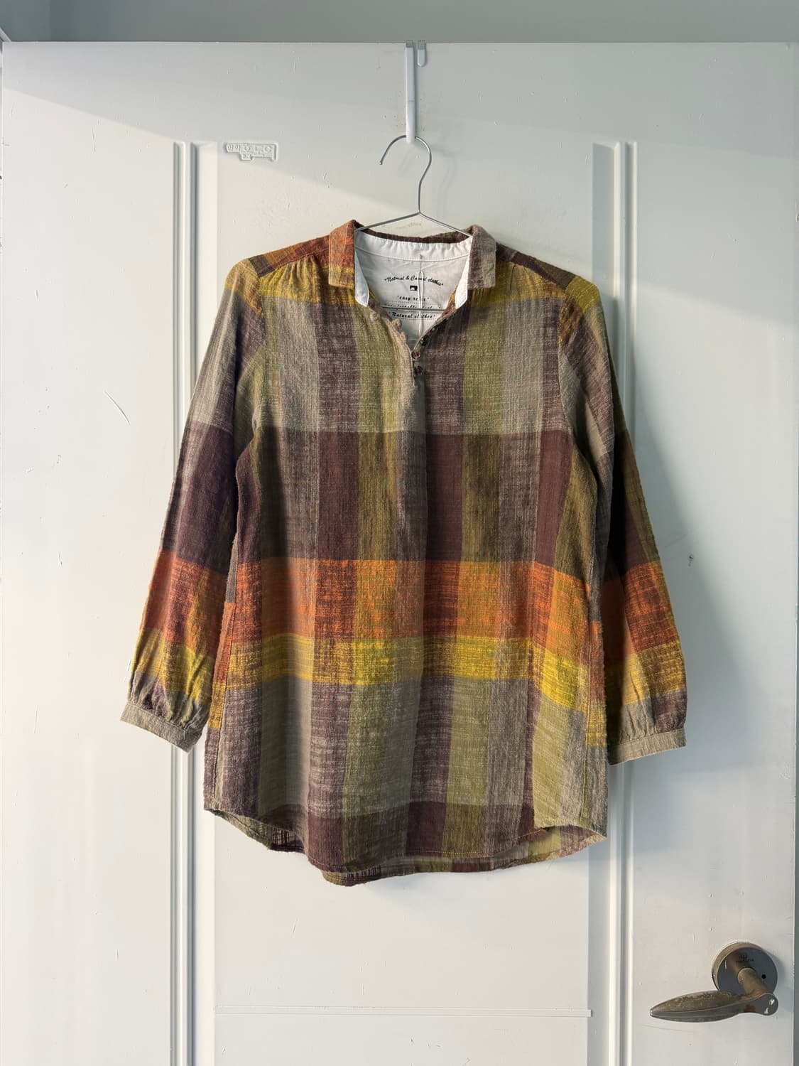 일본빈티지 모리 체크 블라우스 셔츠  상품이미지5