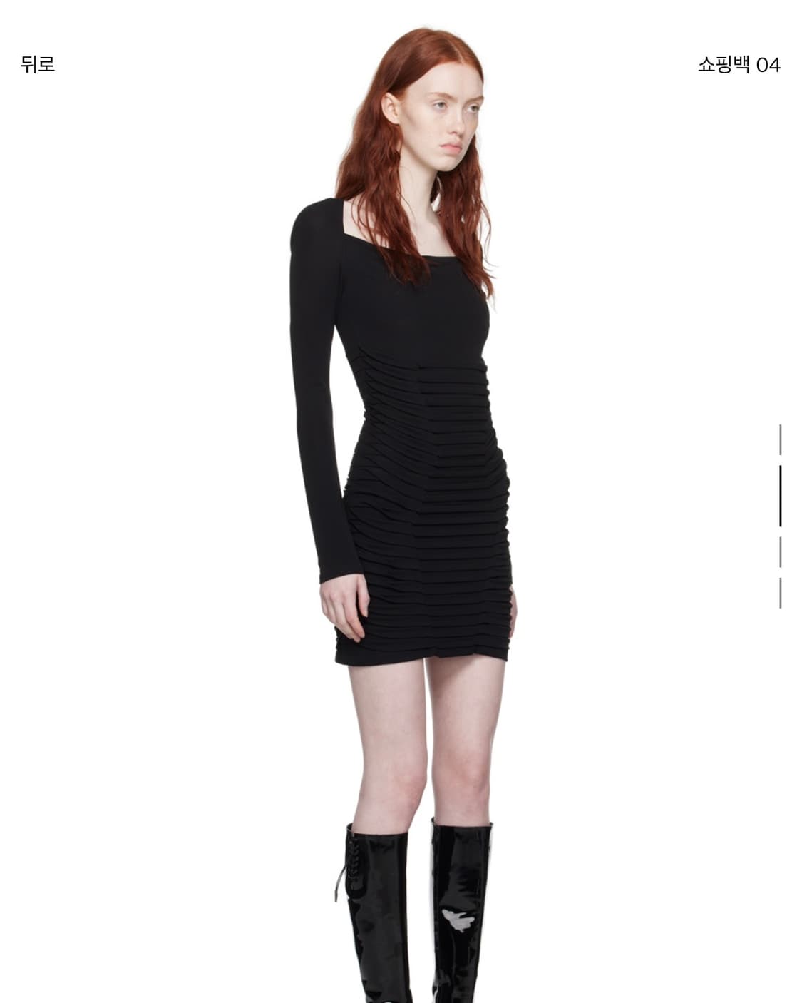디온리 dion lee 블랙 벤트럴 미니 드레스 상품이미지2