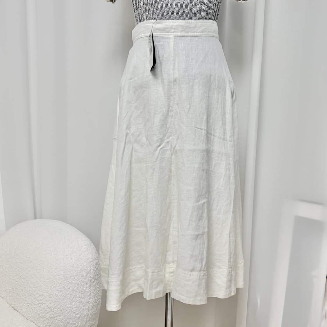폴로랄프로렌 화이트 린넨 플레어 스커트 상품이미지6