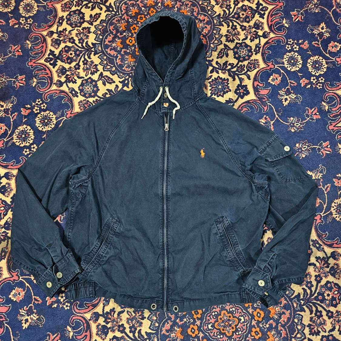 폴로랄프로렌 썬페이드 워시드 코튼 후드 집업 자켓 L  상품이미지1