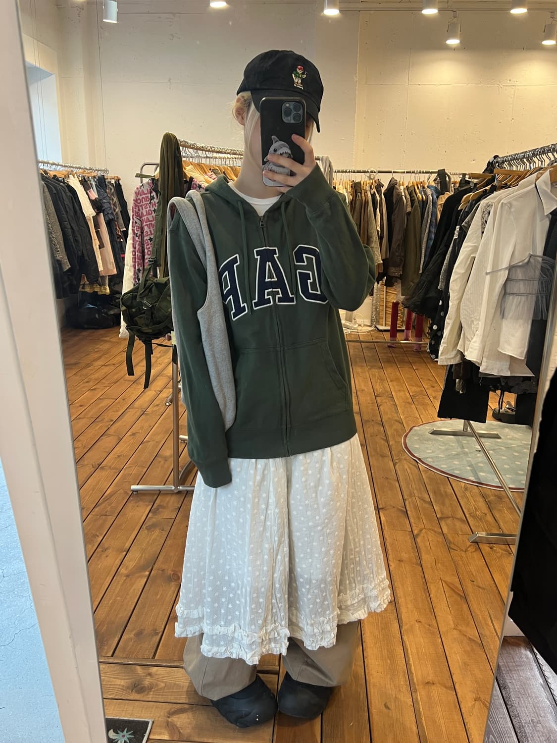 GAP 카키 후드집업 상품이미지2