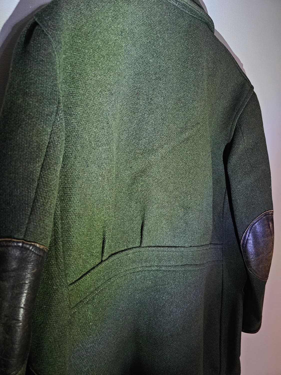 빈티지 울 코트 가죽 엘보 패치/ 오사카 ACORN 실구매 상품이미지8