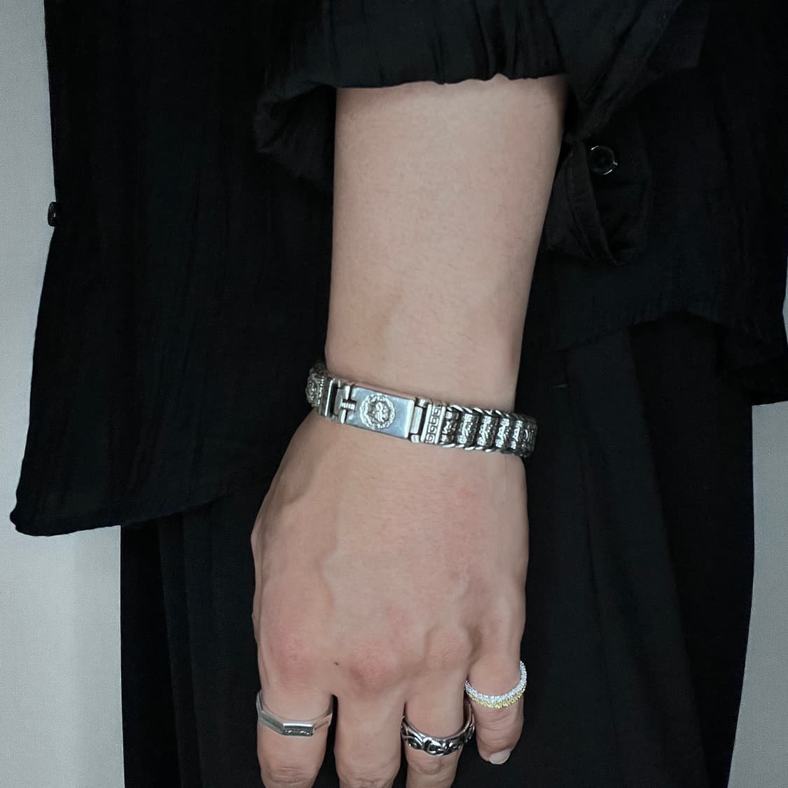 신주 은도금 만트라 팔찌 상품이미지4