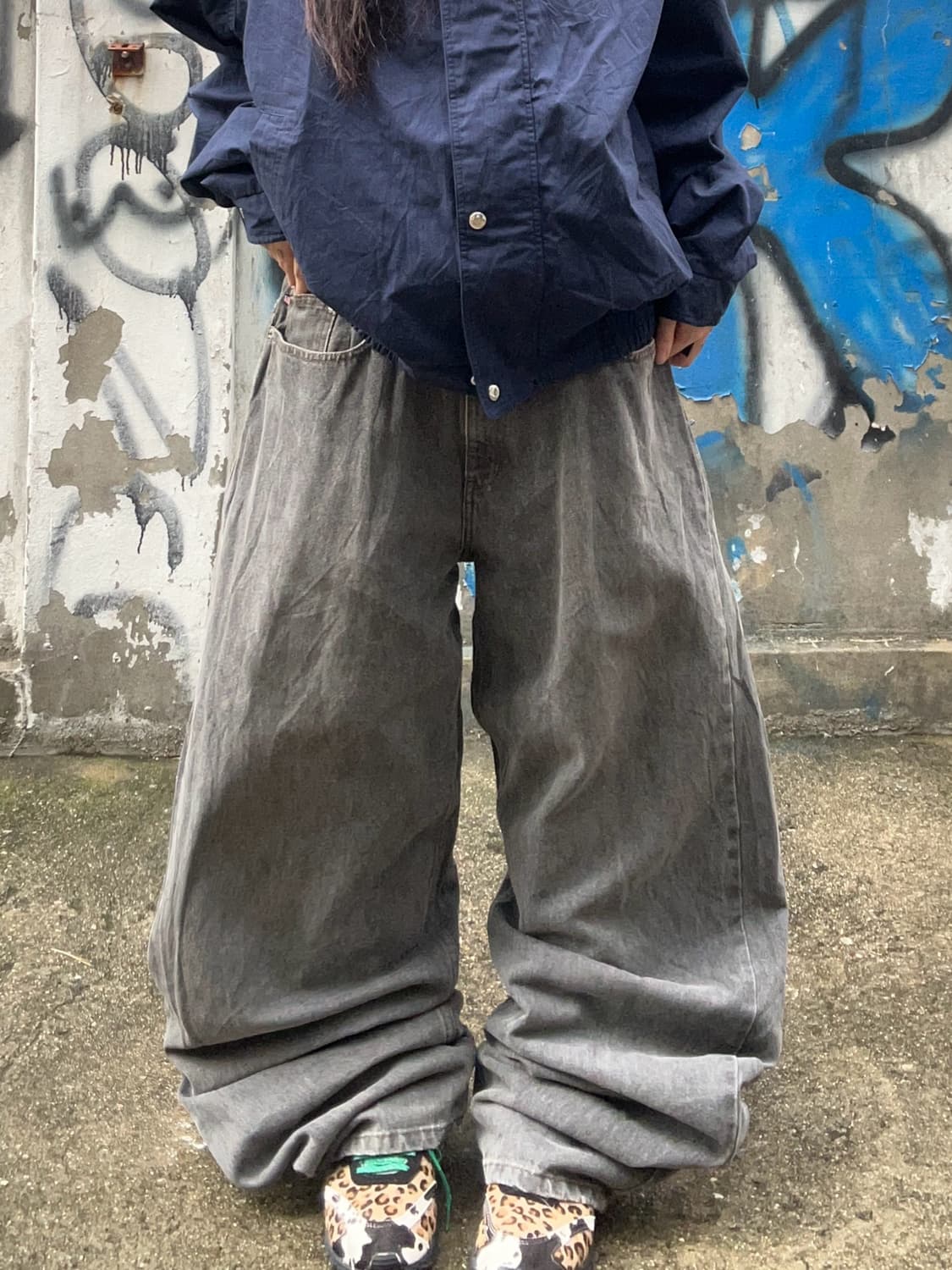 POLO 90s 그레이 데님와이드팬츠 상품이미지2