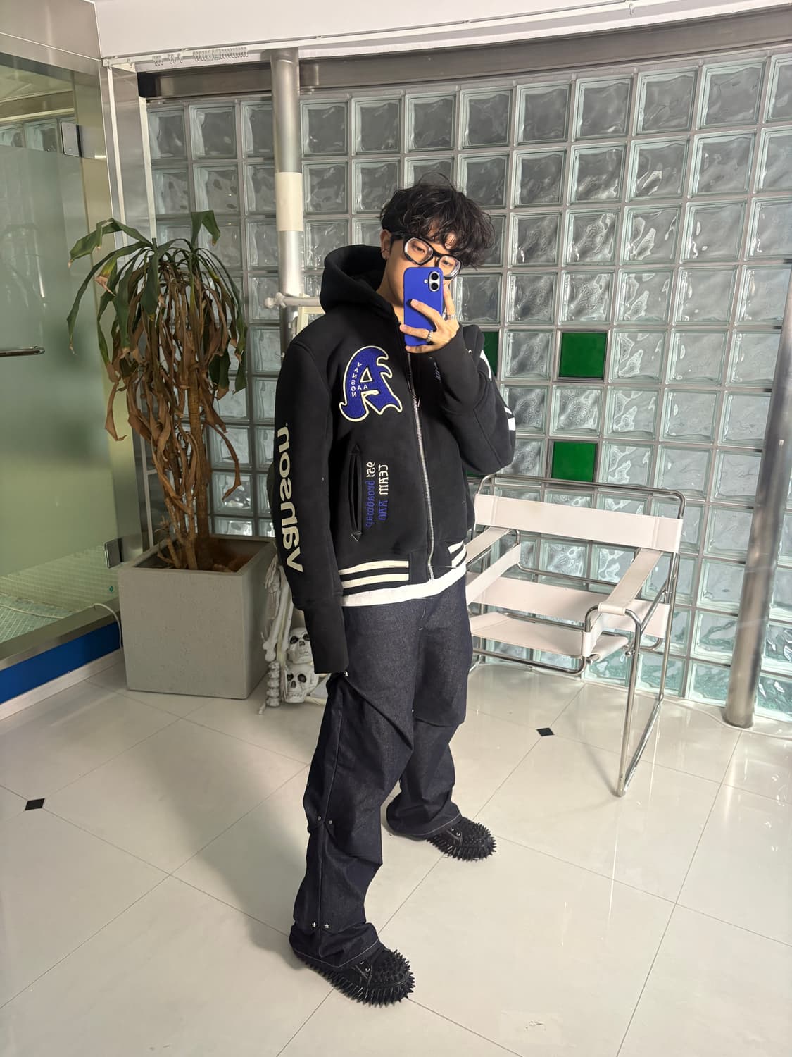 예약/ X AAO crop varsity jacket 크롭 바시티 자켓 상품이미지2