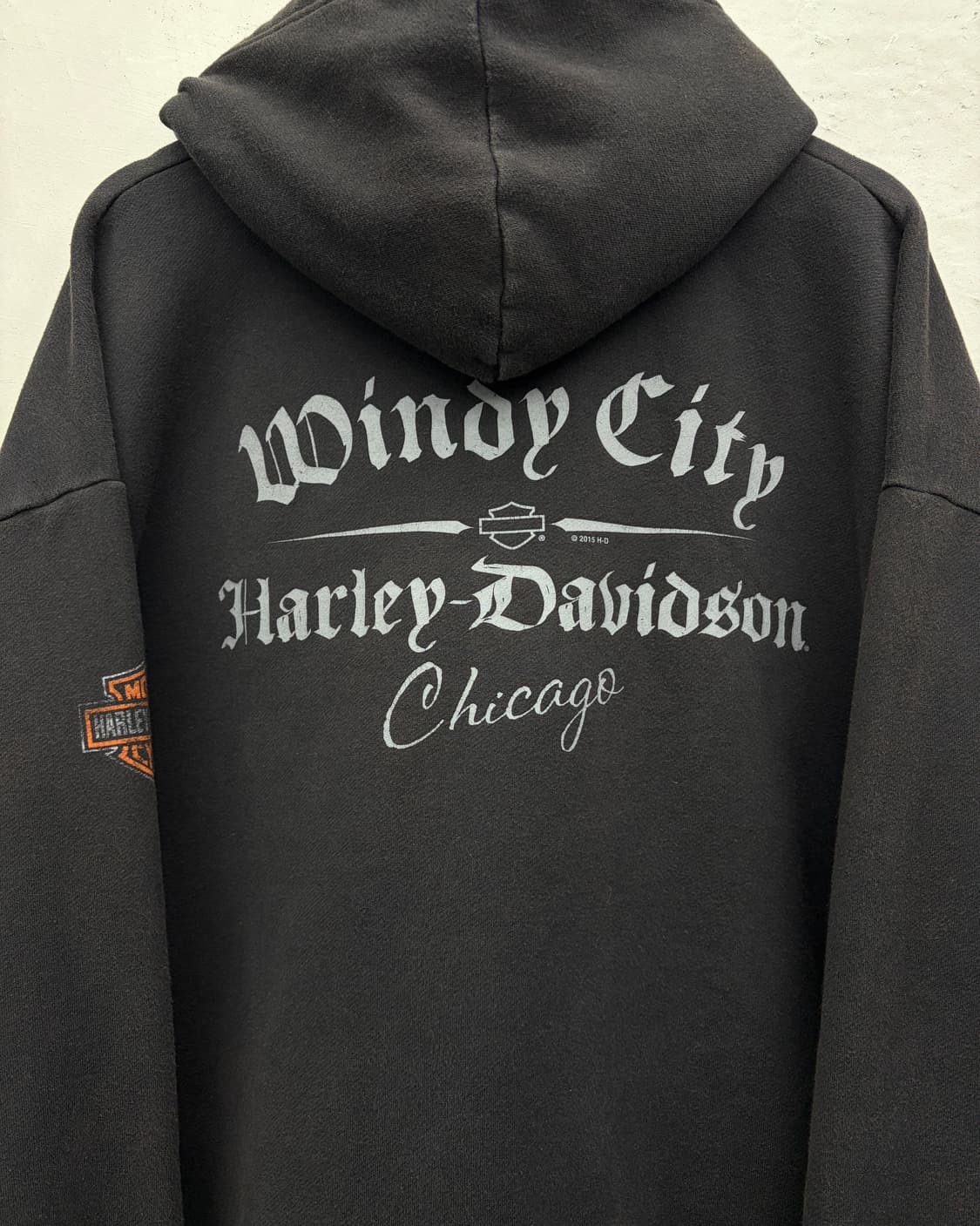 할리데이비슨 00s 본 그래픽 오버사이즈 집업 후디 상품이미지5