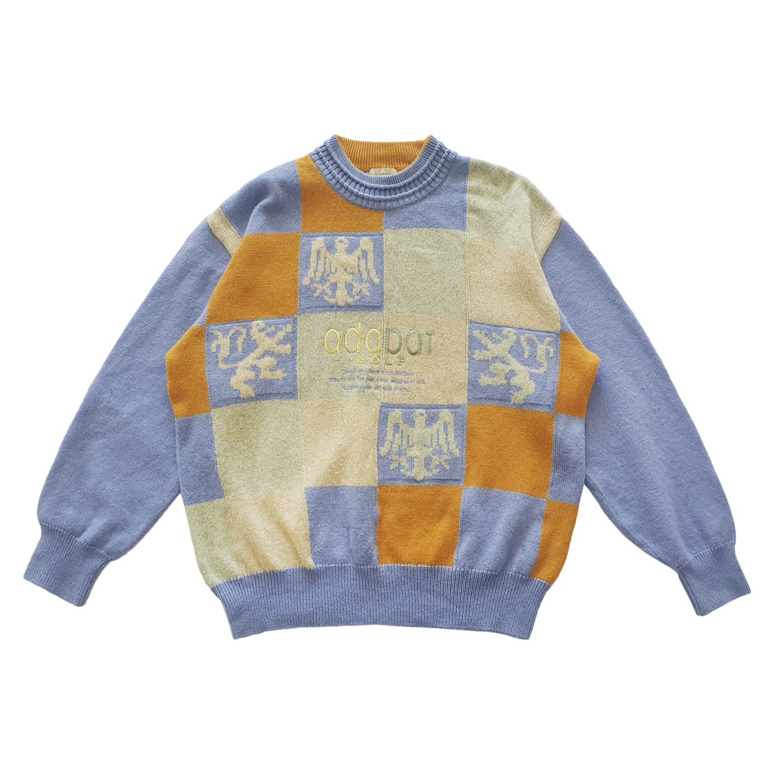 (adabat) 사각 배색 울 니트 스웨터 상품이미지1