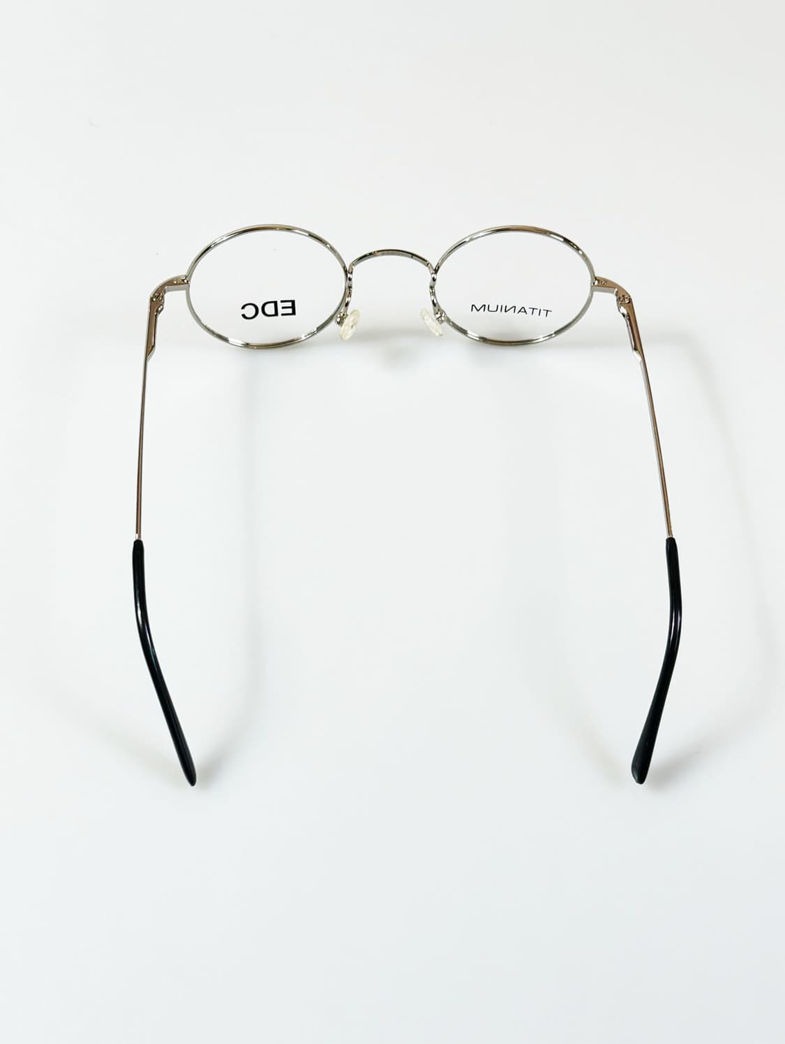 EDC 실버 티타늄 보스톤 프레임 빈티지 안경 상품이미지5