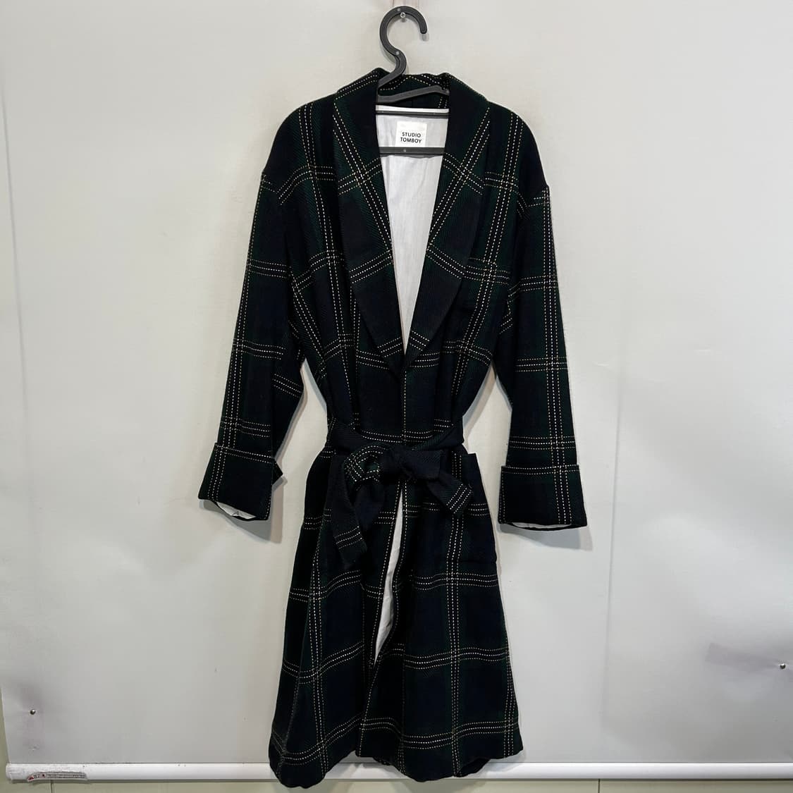 스튜디오 톰보이 체크 롱코트 F 상품이미지1