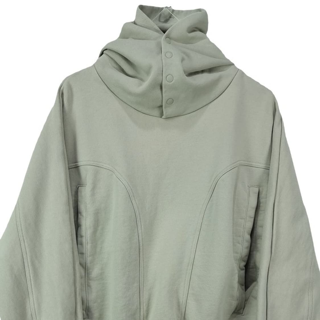 [그래일즈] 하이넥 오버사이즈 크롭 지오메트리 후드티 M18272 상품이미지4