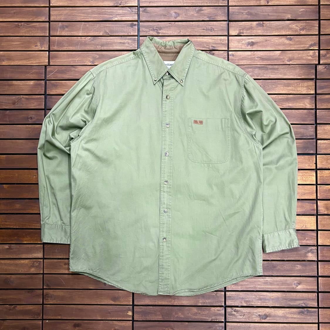 (L) 칼하트 카키 원포켓 워크 셔츠 상품이미지1
