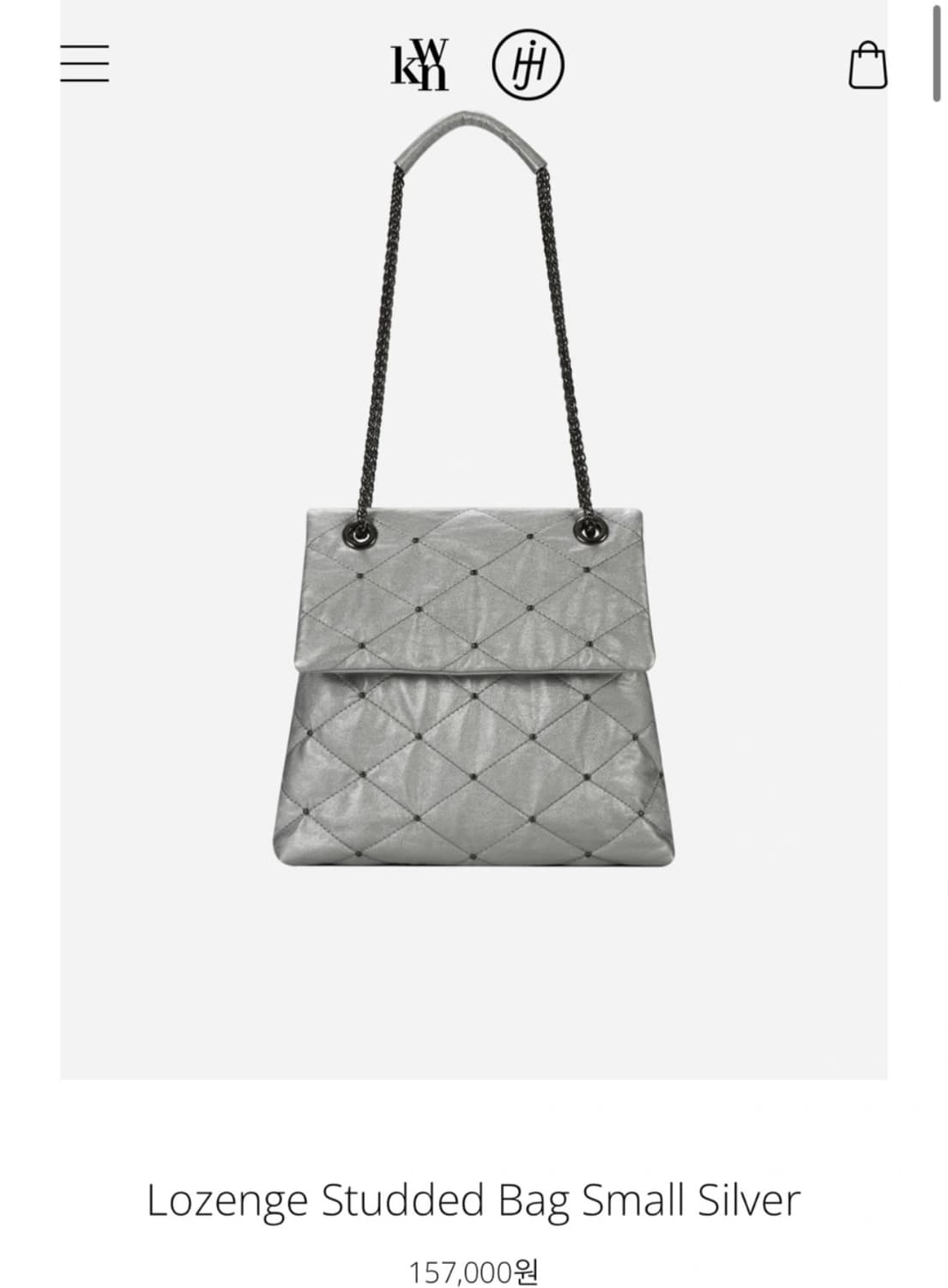 콰니 KWANI 로젠지 스터드백 택 안 뗀 새상품 (정가 15.7) 상품이미지1