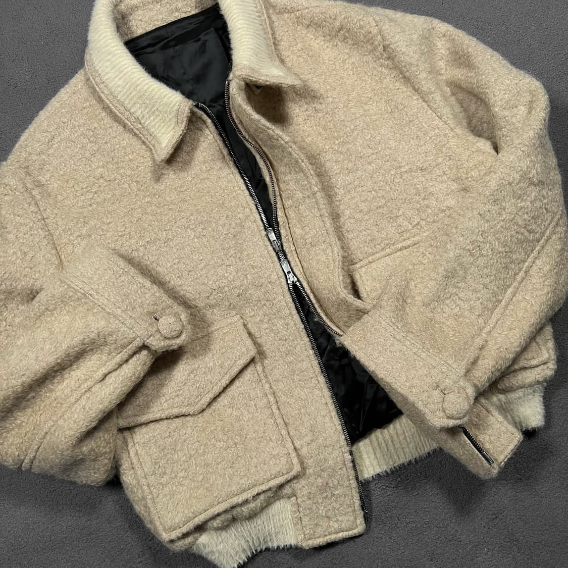 STU 에스티유 브러쉬드 숏 울 자켓 상품이미지3