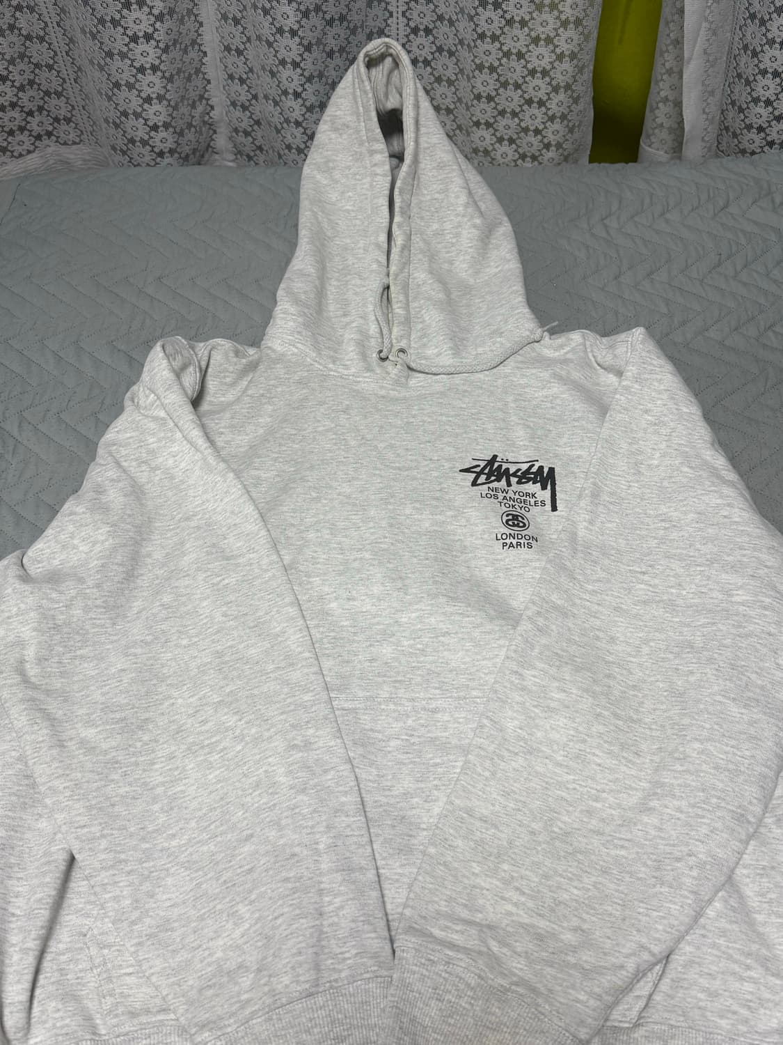 스투시 월드투어 애쉬헤더 후드티 L 상품이미지1