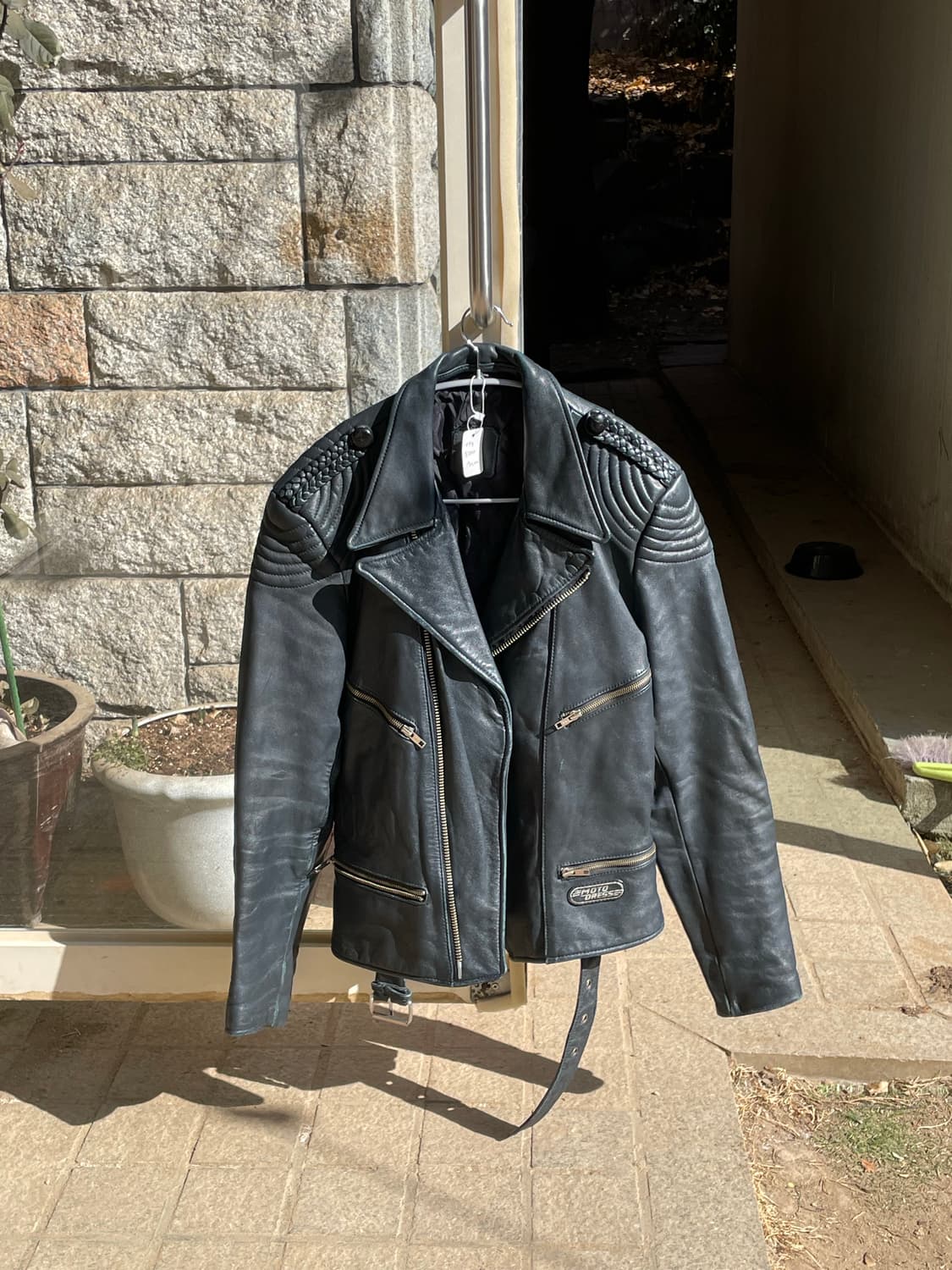 Vintage Biker Leather Jacket 상품이미지1