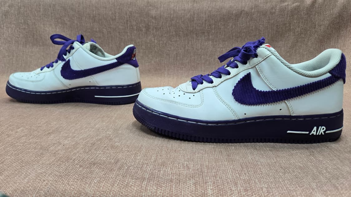 나이키 270mm-  에어포스1 EMB 화이트 앤 코트 퍼플   상품이미지4