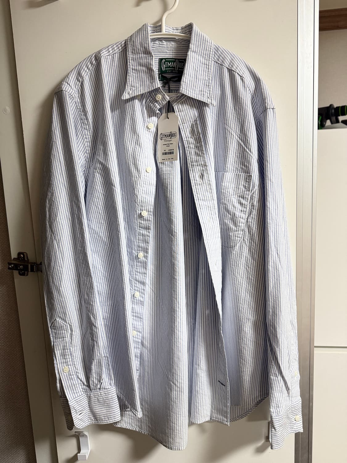 깃먼빈티지 스트라이프 옥스퍼드 셔츠 m 상품이미지3