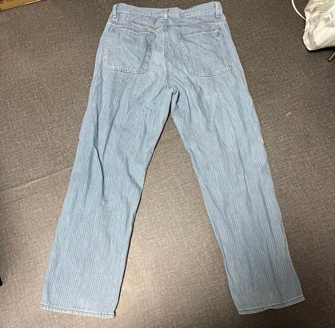 유니클로 jw앤더슨 스트레이트핏 스트라이프 연청진 상품이미지2