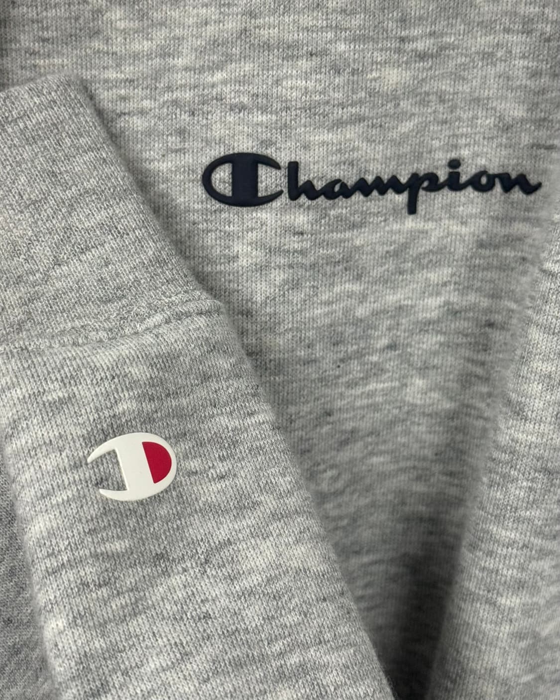 챔피온 그레이 회색 로고 프린팅 오버핏 후드 후디 스웻 티셔츠 L 100 상품이미지6
