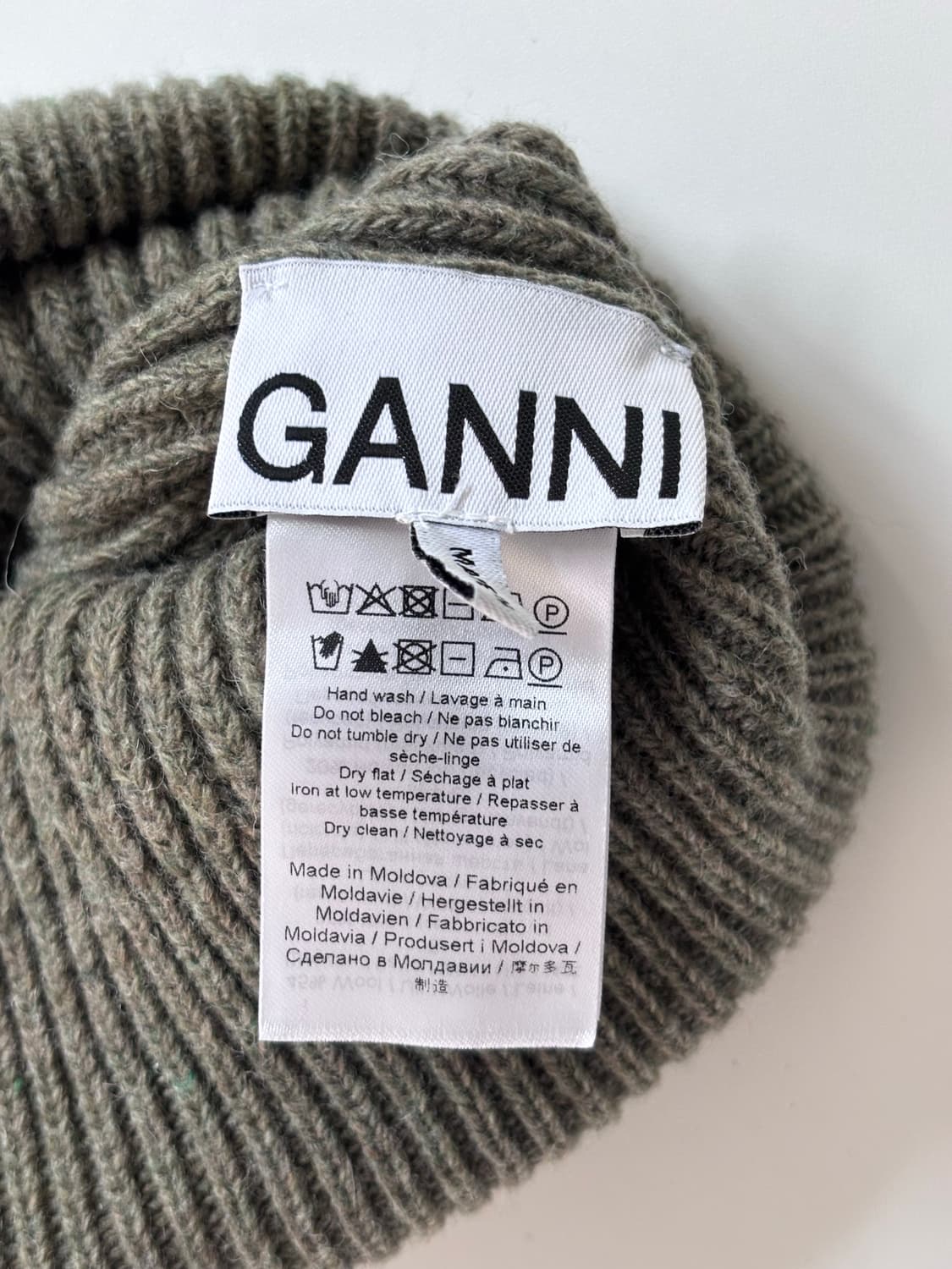 Ganni 가니 카키 울 비니 상품이미지5