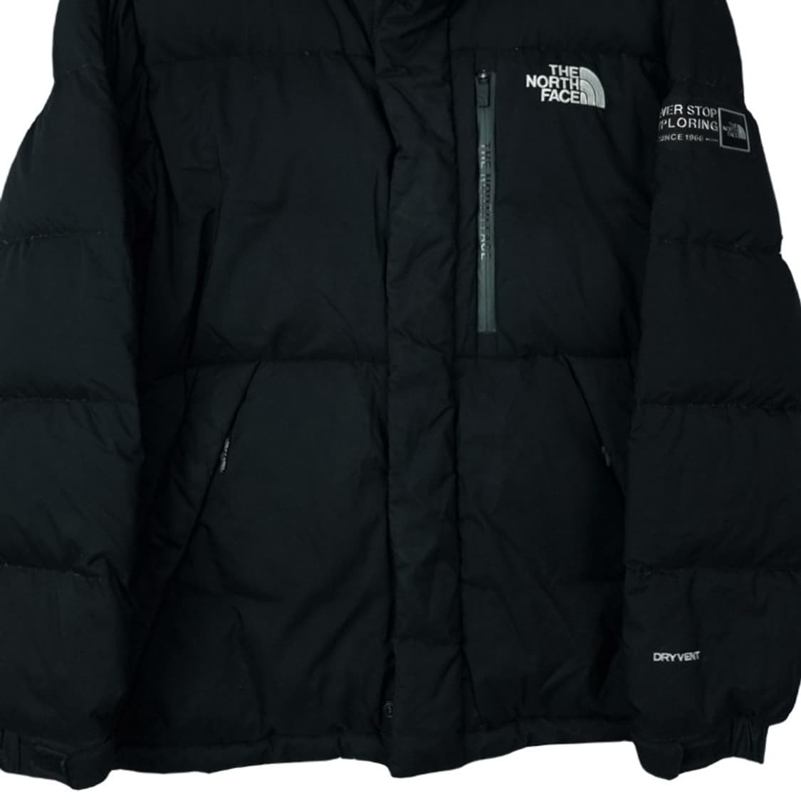 노스페이스 로고 패치 구스다운 푸퍼 다운 숏패딩 블랙 M16642 상품이미지5