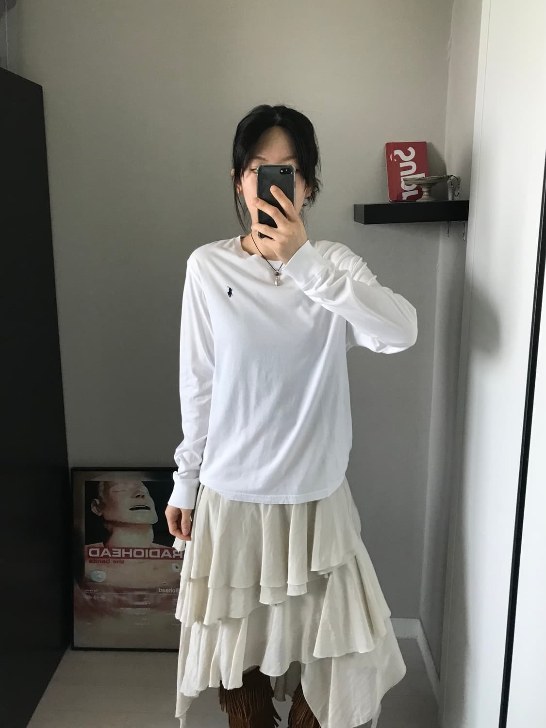 폴로 랄프로렌 포니로고 화이트 롱슬리브티 상품이미지2