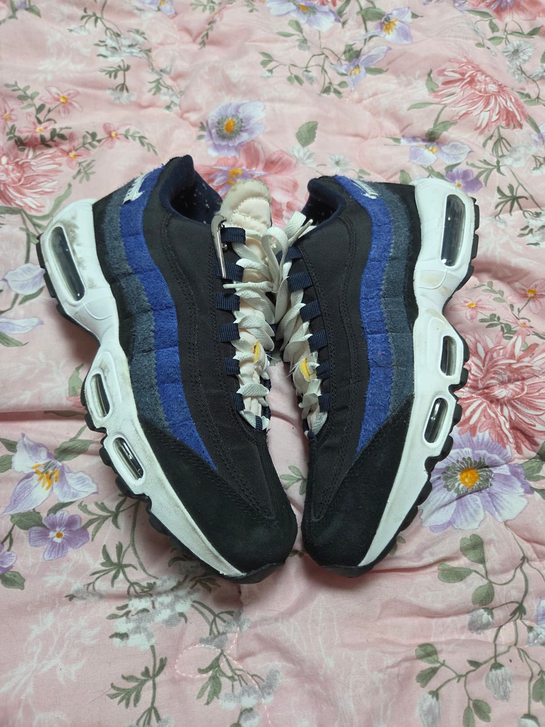 나이키 운동화 블랙/블루 스웨이드265 상품이미지2