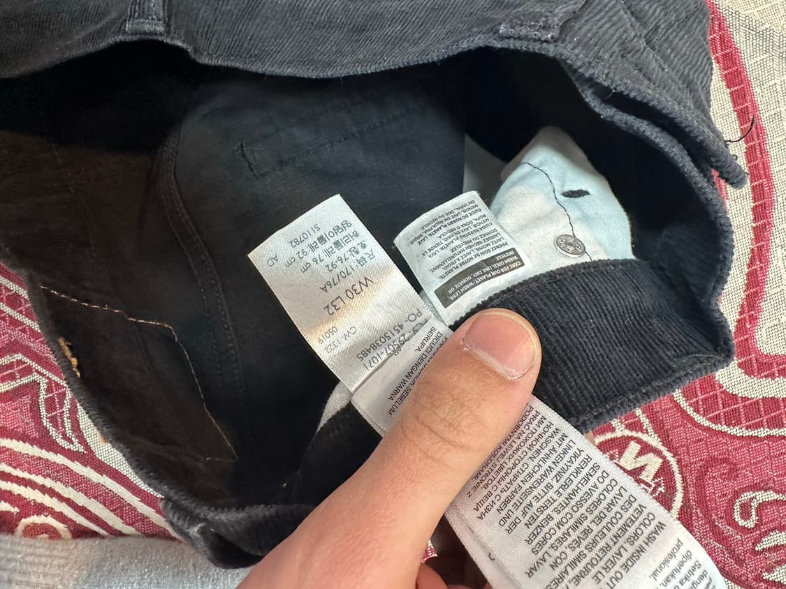 리바이스 502 블랙 코듀로이 상품이미지7