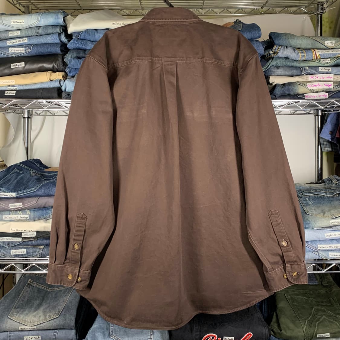 [L] 칼하트 헤비코튼 워크셔츠 다크브라운 상품이미지3