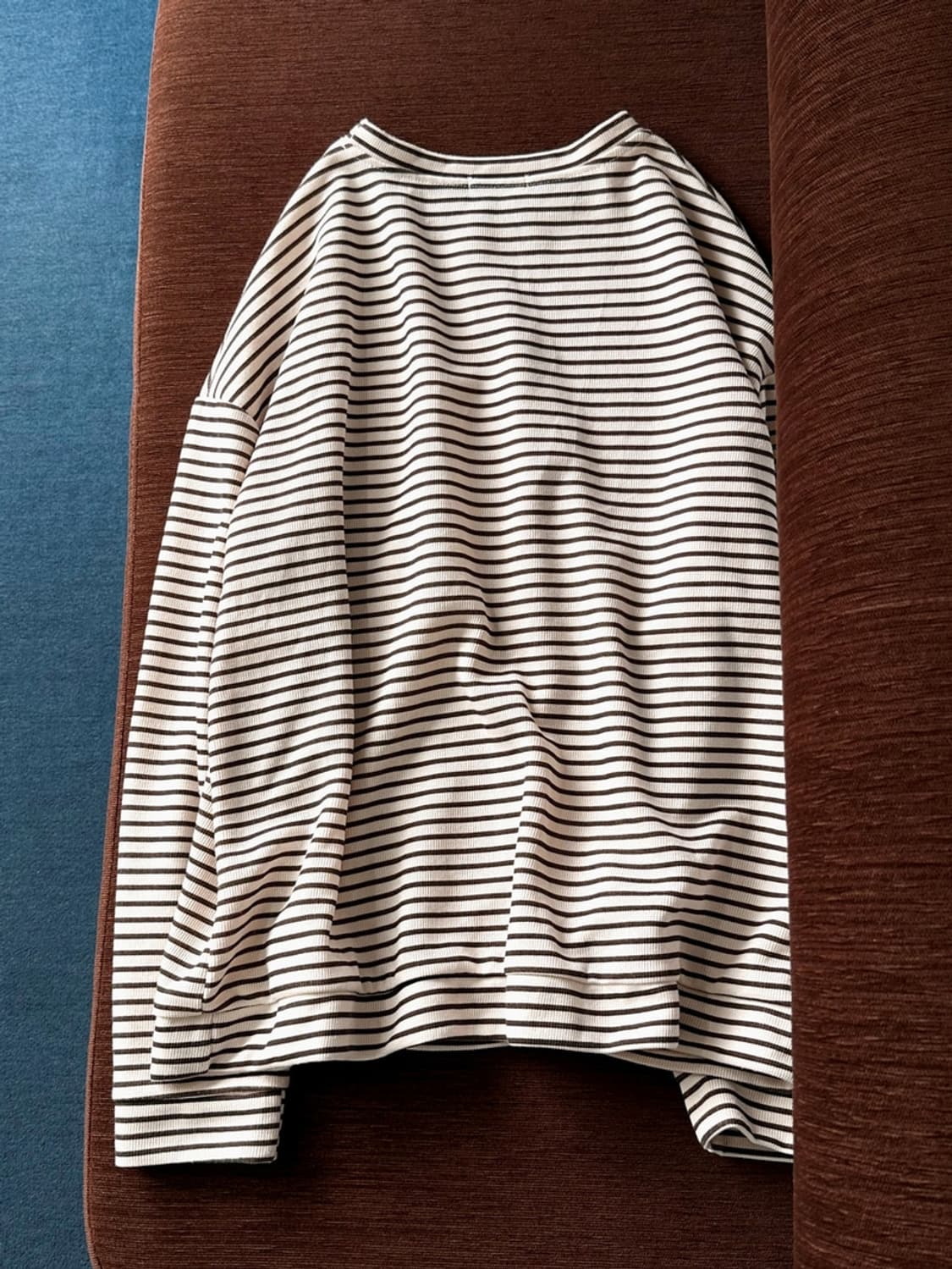 Border stripe design L/S knit top 상품이미지4