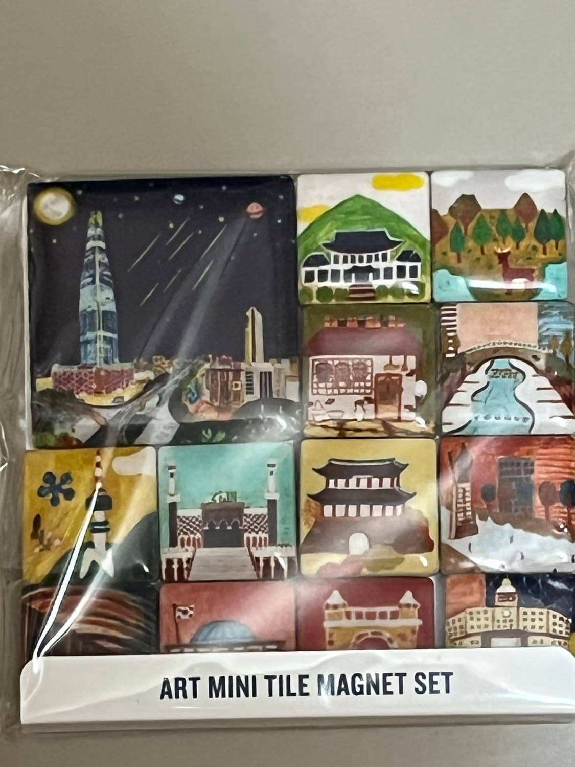 롯데타워 미니 타일 자석 세트 상품이미지1