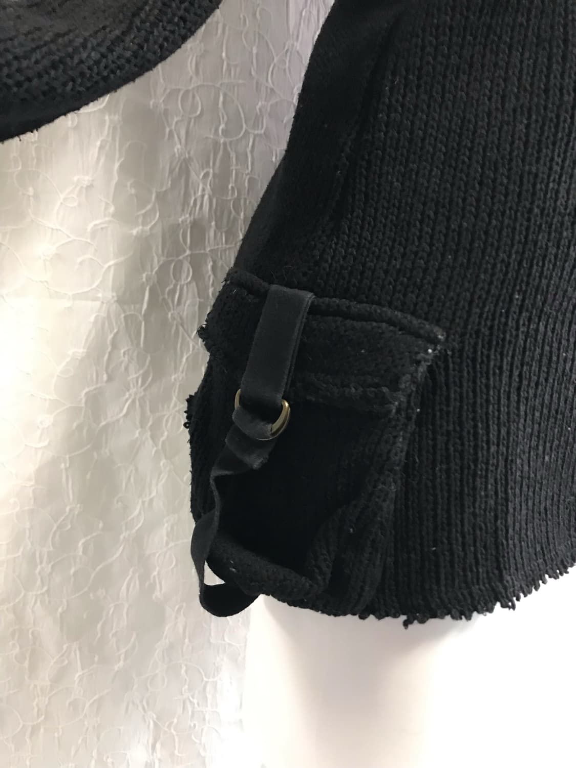 빈티지 펑크 그런지 카고 포켓 니트 롱슬리브 탑 상품이미지3