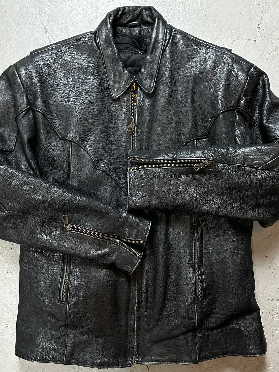 00's 빈티지 크롭 레더 자켓 빈티지 웨스턴 레더 자켓 상품이미지8