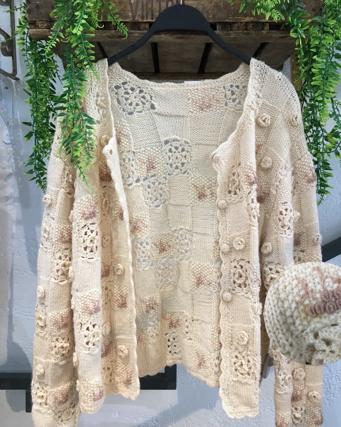 빈티지 능소화 오렌지 체크 플라워 코디세트 상품이미지5