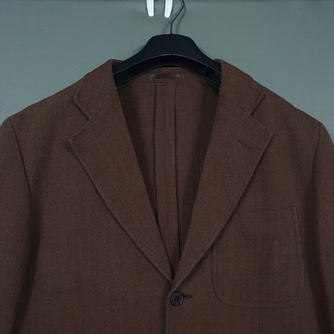 L) 요지 야마모토 X 더반 A.A.R 린넨 싱글 블레이저 브라운 자켓 상품이미지2