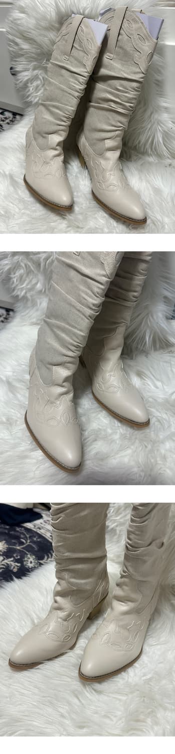 *새상품/ 셔링 레이스 웨스턴부츠 (핀터레스트 빈티지 국내생산)  상품이미지3