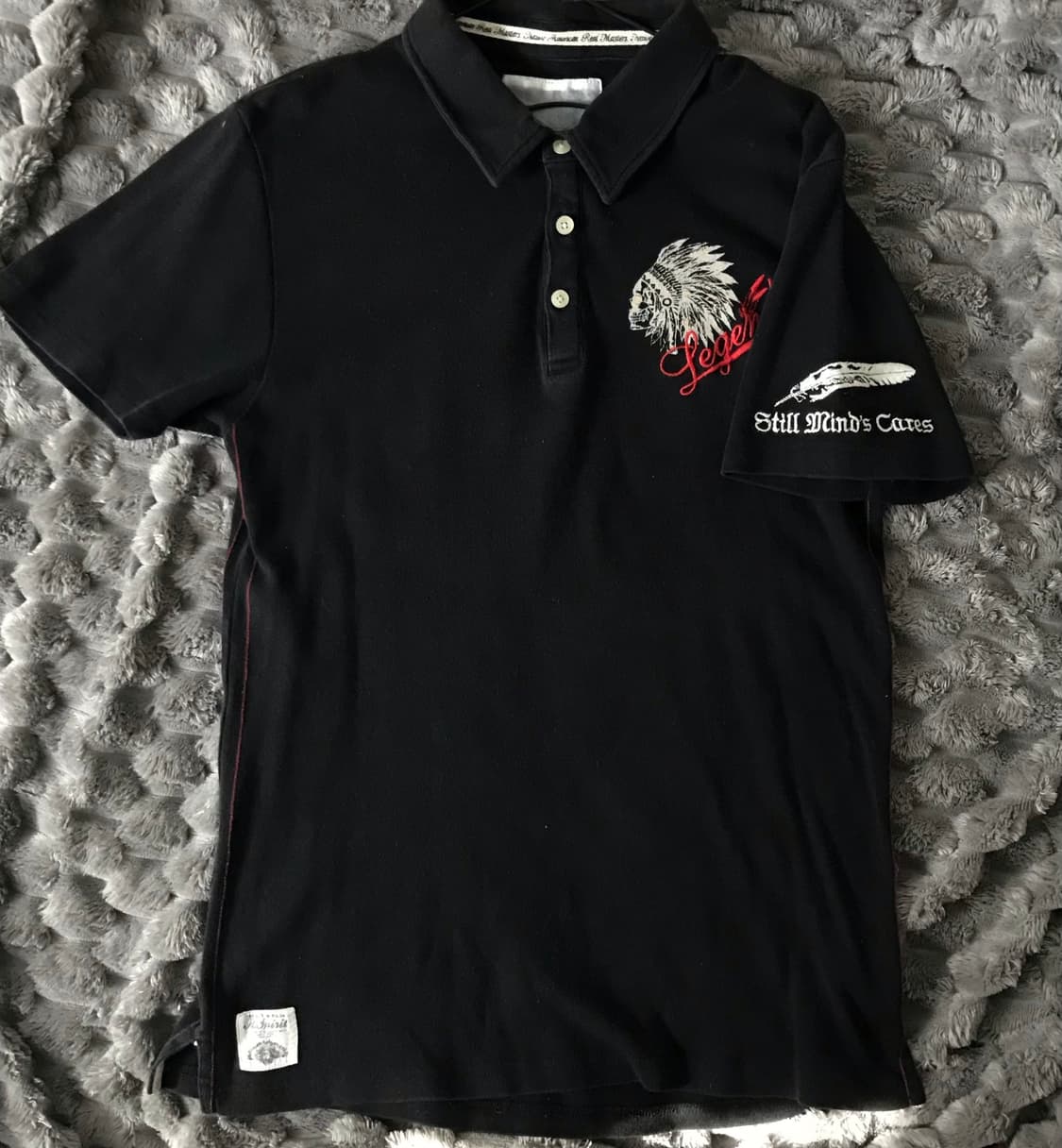 일본빈티지 펑크 카라 반팔티 상품이미지1