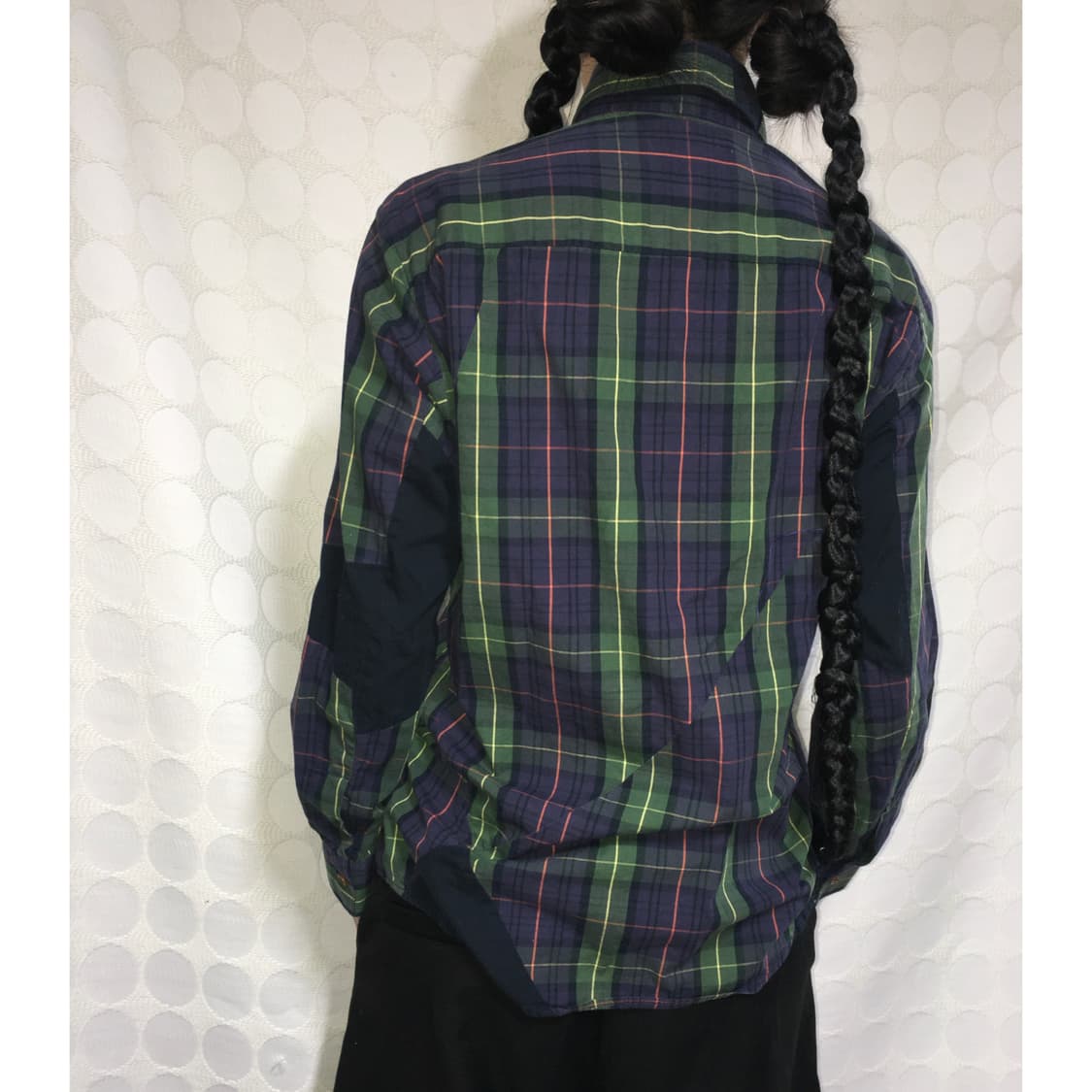 vivienne westwood man체크 비대칭 패치워크 셔츠 상품이미지3