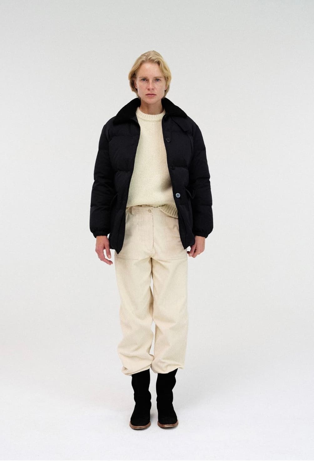 낫띵리튼 패딩코트 Botti down half jacket (Black) 상품이미지1