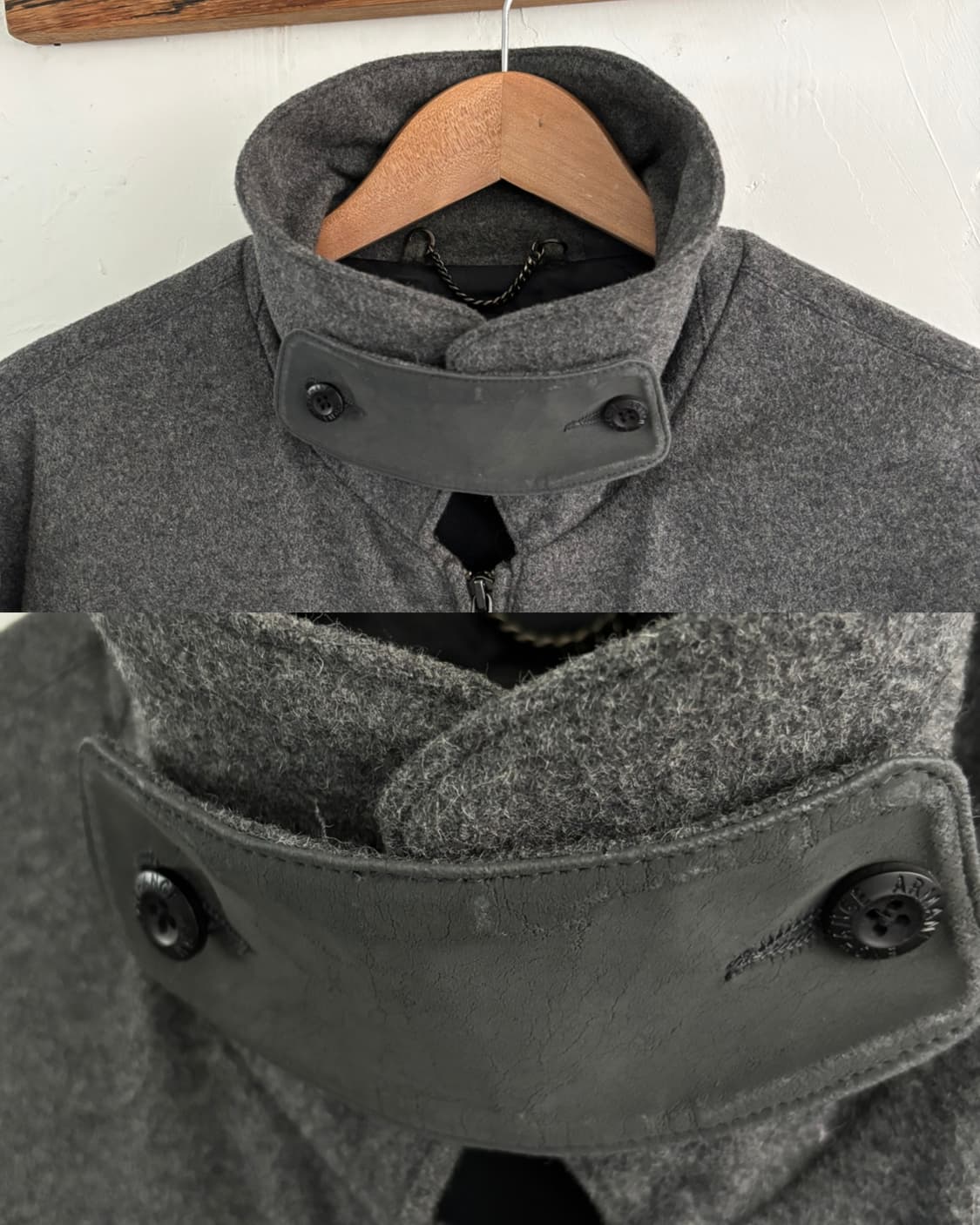 Armani Exchange 아르마니 익스체인지 그레이 울-캐시미어 혼방 상품이미지6