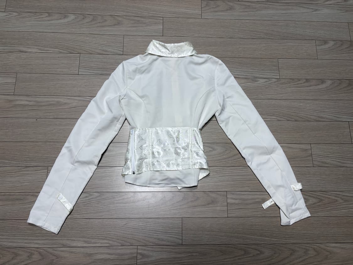 달링유어배드 SATIN MIX CORSET SHIRT #IVORY 상품이미지3