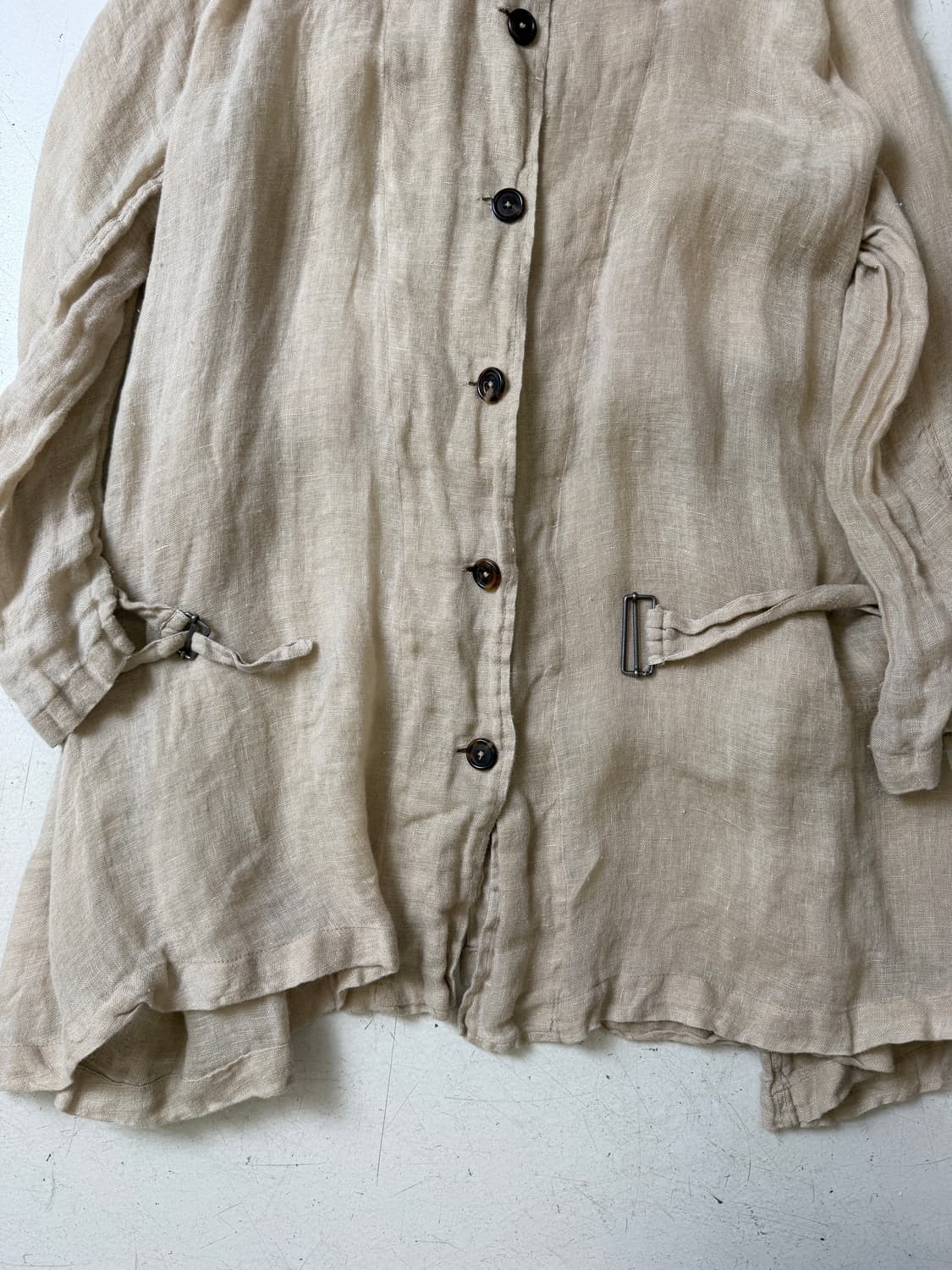 00s Linen drape coat  상품이미지4