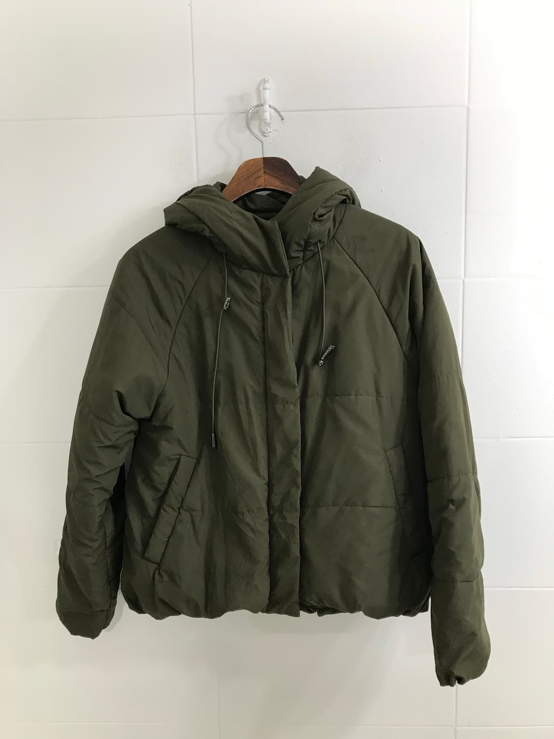 빈티지 히피 모리 카키 패딩 코디세트 상품이미지4