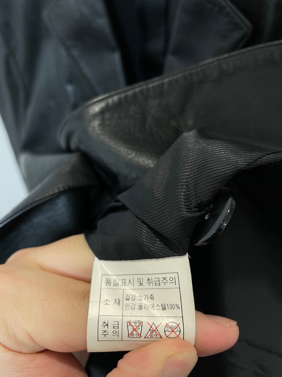 (100) Skinfactory 소가죽 3버튼 레더 자켓 상품이미지6