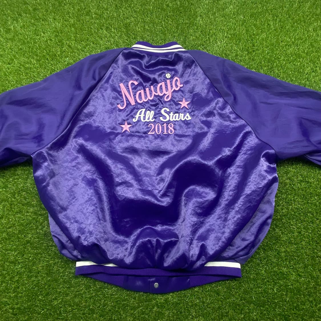 90s 미국빈티지 사틴 봄버자켓 상품이미지1